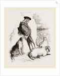 Highland Shepherd and Dog by Anonymous