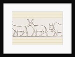 Oxen from Egyptian Sculpture Egypt by Anonymous