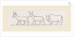 Oxen from Egyptian Sculpture Egypt by Anonymous