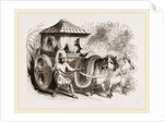 Zebus and Indian Car India by Anonymous