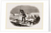 Chippeway Indian fishing on the ice USA America by Anonymous