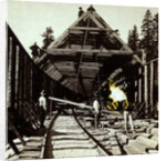 Constructing snow cover. Scene near the summit by Anonymous