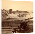 Interior of Fort Moultrie, Battery B. and group of palmetto trees in distance by Anonymous