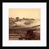Interior of Fort Moultrie, Battery B. and group of palmetto trees in distance by Anonymous