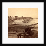 Interior of Fort Moultrie, Battery B. and group of palmetto trees in distance by Anonymous