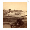 Interior of Fort Moultrie, Battery B. and group of palmetto trees in distance by Anonymous