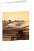 Interior of Fort Moultrie, Battery B. and group of palmetto trees in distance by Anonymous