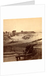 Interior of Fort Moultrie, Battery B. and group of palmetto trees in distance by Anonymous