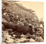 Sea face of Fort Sumpte, shewing (i.e. showing) broken guns, shot, shell, & c by Anonymous