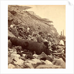 Sea face of Fort Sumpte, shewing (i.e. showing) broken guns, shot, shell, & c by Anonymous