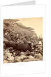 Sea face of Fort Sumpte, shewing (i.e. showing) broken guns, shot, shell, & c by Anonymous