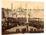 Interior of Fort Sumpte, Charleston Harbor, S.C., April 14th, 1865. Awaiting the arrival of Gen. Anderson and the invited guests to inaugurate the ceremony of raising the old flag by Anonymous