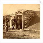 Bomb proof quarters at Ft. Burnham. The sides and top are 7 feet thick, contains two rooms, sleeping and cooking, USA by Anonymous