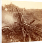 Destruction of a railroad bridge, USA by Anonymous