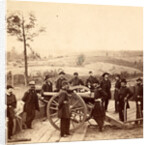 Maj. Gen. Sherman and staff. This view was taken in the trenches before Atlanta, Ga., USA by Anonymous