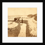 Same gun, as shown in no. 1015, with Hurdle Revertment (i.e. revetment) and Epaulement - unfinished battery, USA by Anonymous