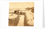 Same gun, as shown in no. 1015, with Hurdle Revertment (i.e. revetment) and Epaulement - unfinished battery, USA by Anonymous