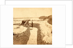 Same gun, as shown in no. 1015, with Hurdle Revertment (i.e. revetment) and Epaulement - unfinished battery, USA by Anonymous