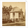Dancing pavilion, on stump of big tree, USA by Anonymous