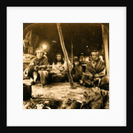 A typical group of Patagonians under their sheepskin tent, a race of South American giants, World's Fair, St. Louis, USA by Anonymous