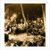 A typical group of Patagonians under their sheepskin tent, a race of South American giants, World's Fair, St. Louis, USA by Anonymous