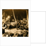 A typical group of Patagonians under their sheepskin tent, a race of South American giants, World's Fair, St. Louis, USA by Anonymous