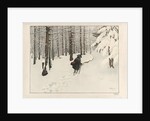 A man walking in the snow by Anonymous