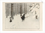 A man walking in the snow by Anonymous