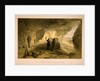 Excavated church in the caverns at Inkermann, looking west by William Simpson