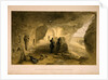 Excavated church in the caverns at Inkermann, looking west by William Simpson