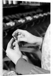 Mt. Holyoke, Massachusetts - Silk. William Skinner and Sons. Winding raw silk from skein to bobbin, 1936 by Lewis Hine