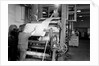 Mt. Holyoke, Massachusetts - Paper. American Writing Paper Co. Super-calender - putting on roll, starting operation, 1936 by Lewis Hine