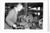 Eddystone, Pennsylvania - Railroad parts. Toolmaker making a taper sleeve gauge from a taper reamer, March 1937 by Lewis Hine