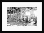 Paterson, New Jersey - Textiles. Two views of an idle petty shop. Taken in the Barnet Mills, June 1937 by Lewis Hine