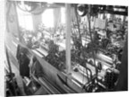Paterson, New Jersey - Textiles. Idle quilling machines and looms in a cockroach shop, March 1937 by Lewis Hine