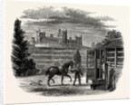 Belvoir Castle, from the Stables, showing the Covered Exercise ground by Anonymous