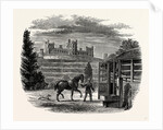 Belvoir Castle, from the Stables, showing the Covered Exercise ground by Anonymous