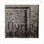 Byron's Name, from the Fourth Form Room by Anonymous