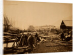 Landing place, railway stores, Balaklava, looking up the harbour, Crimean War by Roger Fenton