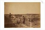 Quiet day in the Mortar Battery, Crimean War by Roger Fenton