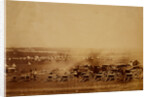 Kamara Heights in the distance, artillery waggons in the foreground, Crimean War by Roger Fenton