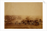 Kamara Heights in the distance, artillery waggons in the foreground, Crimean War by Roger Fenton