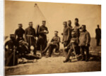 Lieutenant General Pennefather & Captain Wing, Captain Layard, Captain Ellison, Colonel Wilbraham, Colonel Percy Herbert, Major Thackwell & Dr. Wood, officers of his staff, Crimean War by Roger Fenton