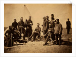Lieutenant General Pennefather & Captain Wing, Captain Layard, Captain Ellison, Colonel Wilbraham, Colonel Percy Herbert, Major Thackwell & Dr. Wood, officers of his staff, Crimean War by Roger Fenton
