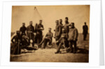 Lieutenant General Pennefather & Captain Wing, Captain Layard, Captain Ellison, Colonel Wilbraham, Colonel Percy Herbert, Major Thackwell & Dr. Wood, officers of his staff, Crimean War by Roger Fenton