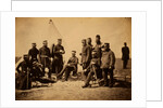 Lieutenant General Pennefather & Captain Wing, Captain Layard, Captain Ellison, Colonel Wilbraham, Colonel Percy Herbert, Major Thackwell & Dr. Wood, officers of his staff, Crimean War by Roger Fenton