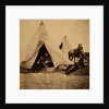 Officer of the 57th Regiment sitting with a sword across his lap at opening to his tent by Roger Fenton