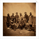 General Cissé, with officers & soldiers of General Bosquet's Division, Crimean War by Roger Fenton