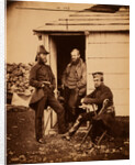 Captain Ponsonby, Captain Pearson & Captain Markham, on the staff of Sir George Brown, Crimean War by Roger Fenton