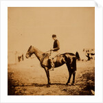 Captain Morgan, Rifle Corps, A.D.C. to General Bernard, on Coxcomb the winner of the Crimean races by Roger Fenton